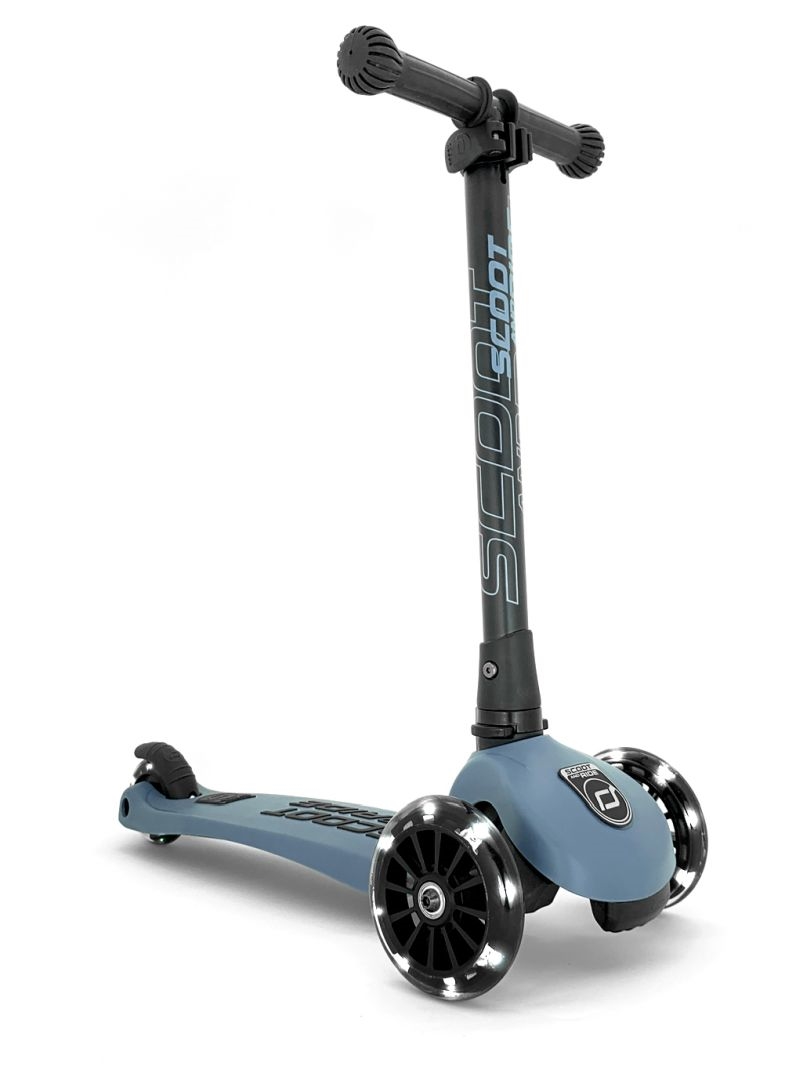 Scoot and Ride - Highwaykick 3 - Løbehjul med LED-lys, Steel