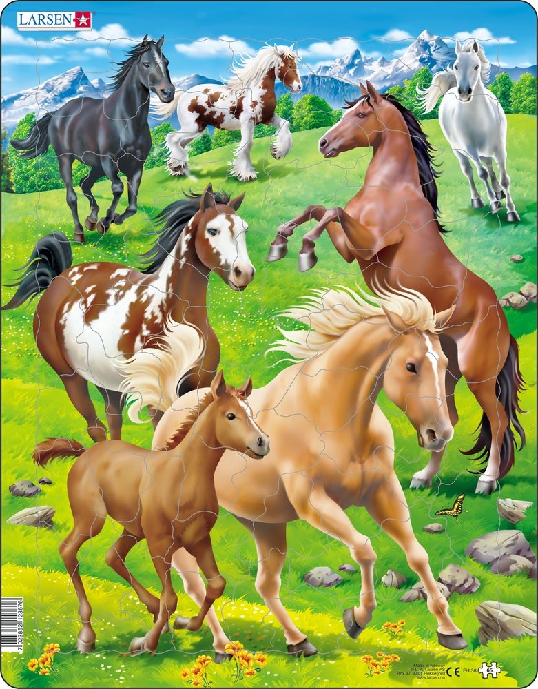 Larsen Puslespil - Heste, 65 brikker