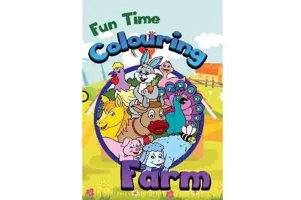 Fun Time Colouring - Malebog A4 Bondegårdsdyr, 16 sider