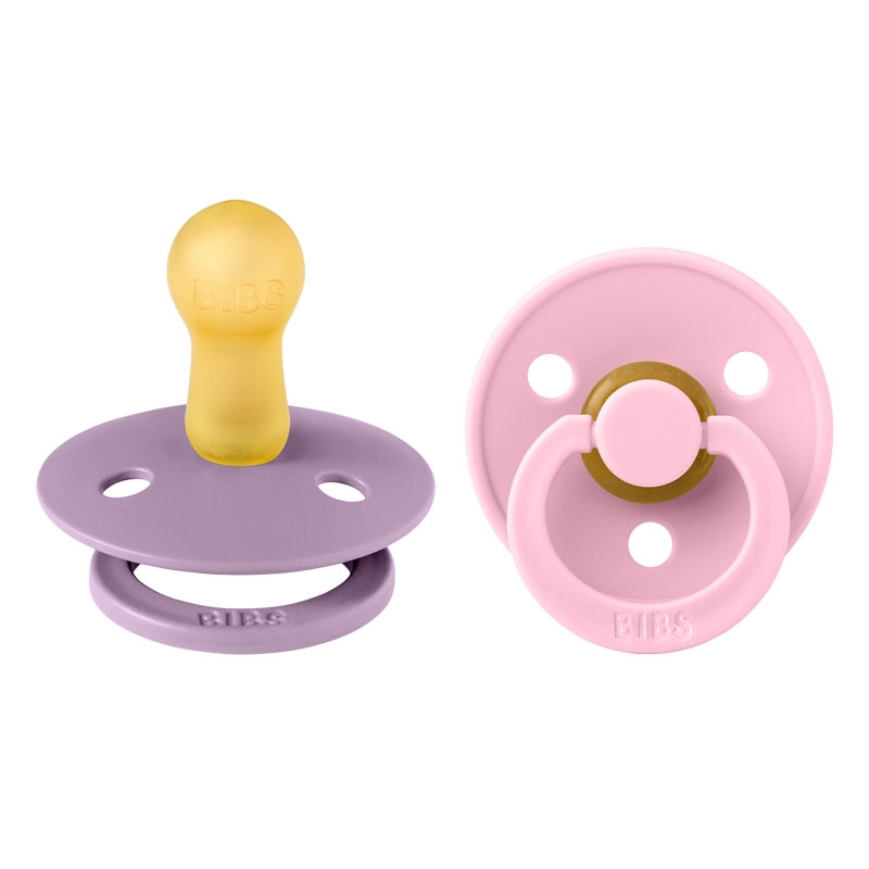 BIBS Colour - Rund sut 2-pak, str. 2 - Lavender/Baby Pink