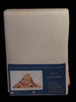 Luksus lagen i velvet velour, creme - LARGE 