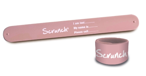 Scrunch - Armbånd med navn - rosa