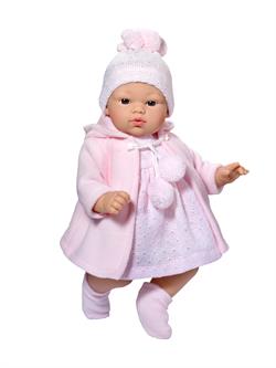 asi-dukke-koke-babypige-lyserød-duffel-coat-lille-per-seng.dk