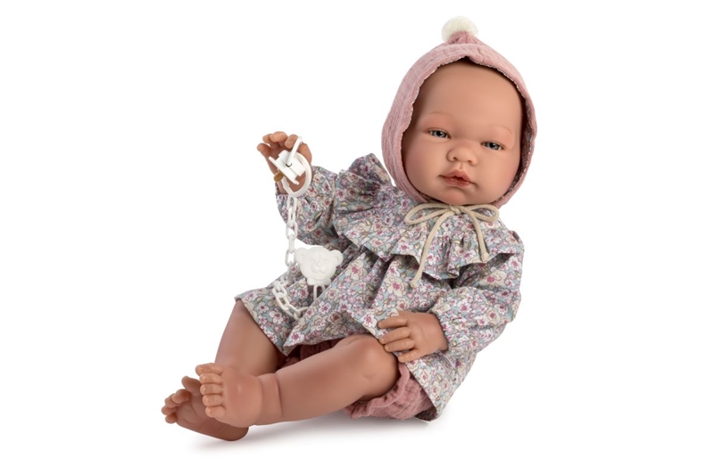 Asi - Maria - Babypige med blød dragt, bukser og hue- 43 cm. 