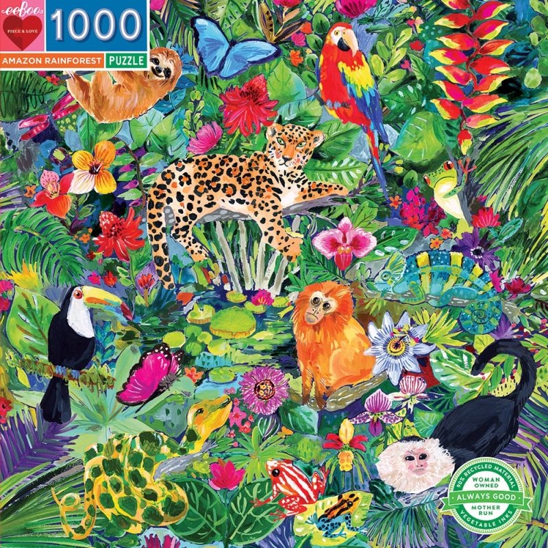 Eeboo puslespil 1000 brikker - Amazonas regnskov