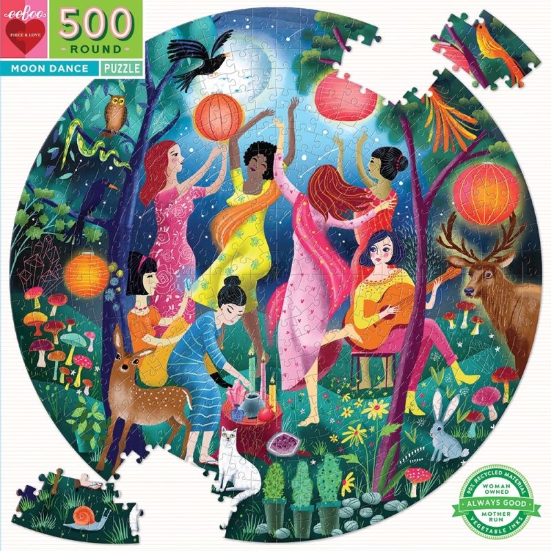 Eeboo puslespil rundt 500 brikker - Moon Dance