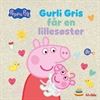 Forsiden af børnebogen Gurli Gris får en lillesøster fra forlaget Alvilda, som viser Gurli Gris, der holder en babygris.