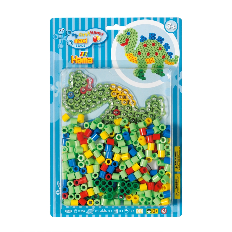 Hama Maxi perlepladesæt blister, Dinosauer - 250 perler