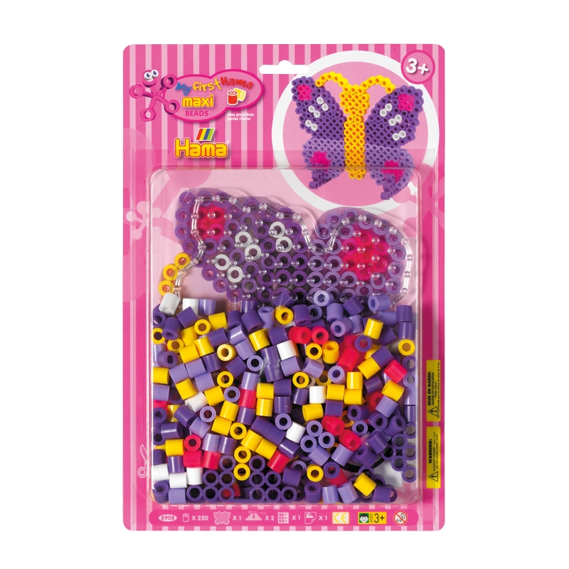 Hama Maxi perlepladesæt blister, Sommerfugl - 250 perler