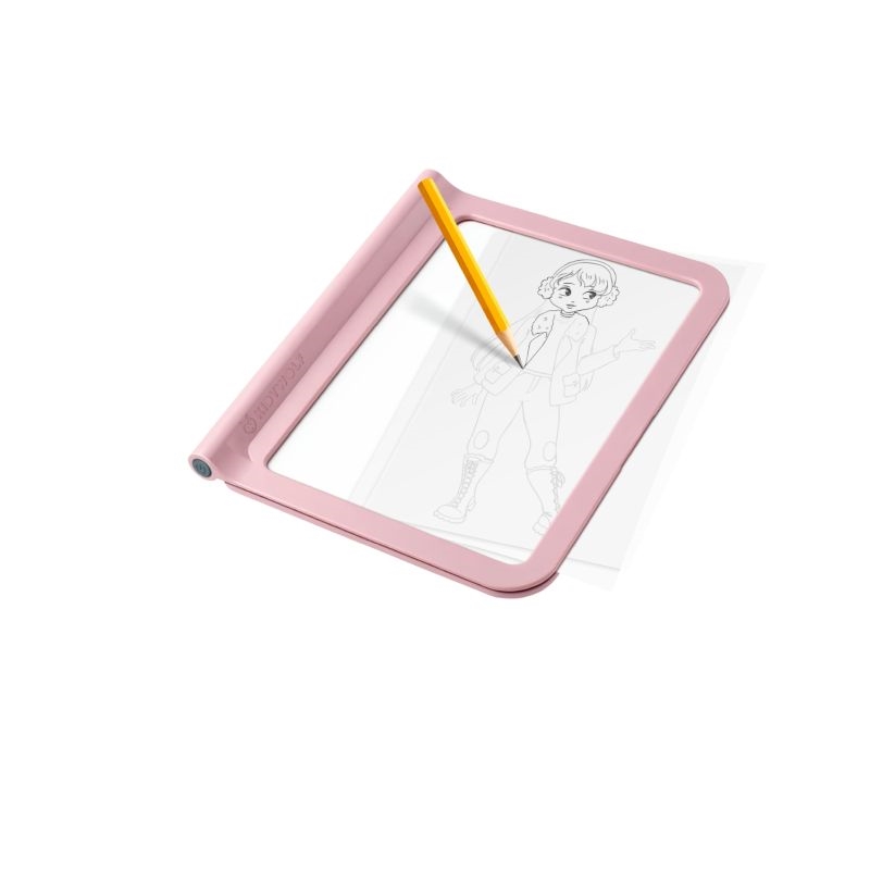 Kidywolf - Kidydraw PRO - 2-i-1Tegntablet med Lys - Pink