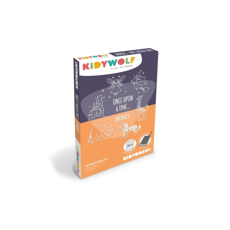 Kidywolf - Refill tegninger til Kidydraw Mini - Once Upon A Time and Animals
