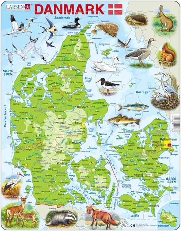 Larsen Puslespil - Danmarkskort