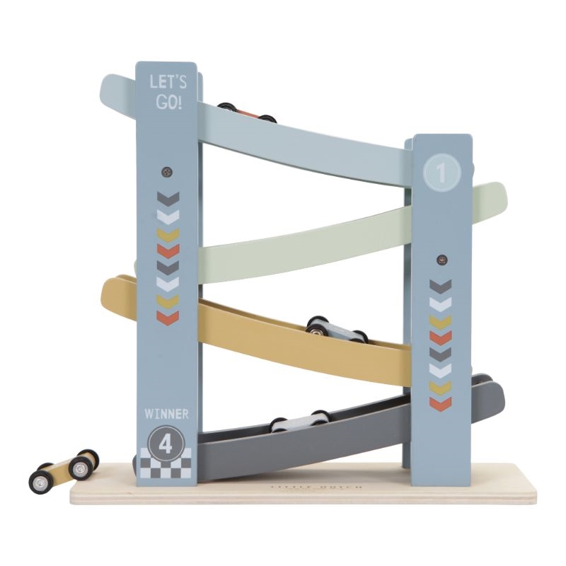 Little Dutch - Bilbane blå, med 4 hjul