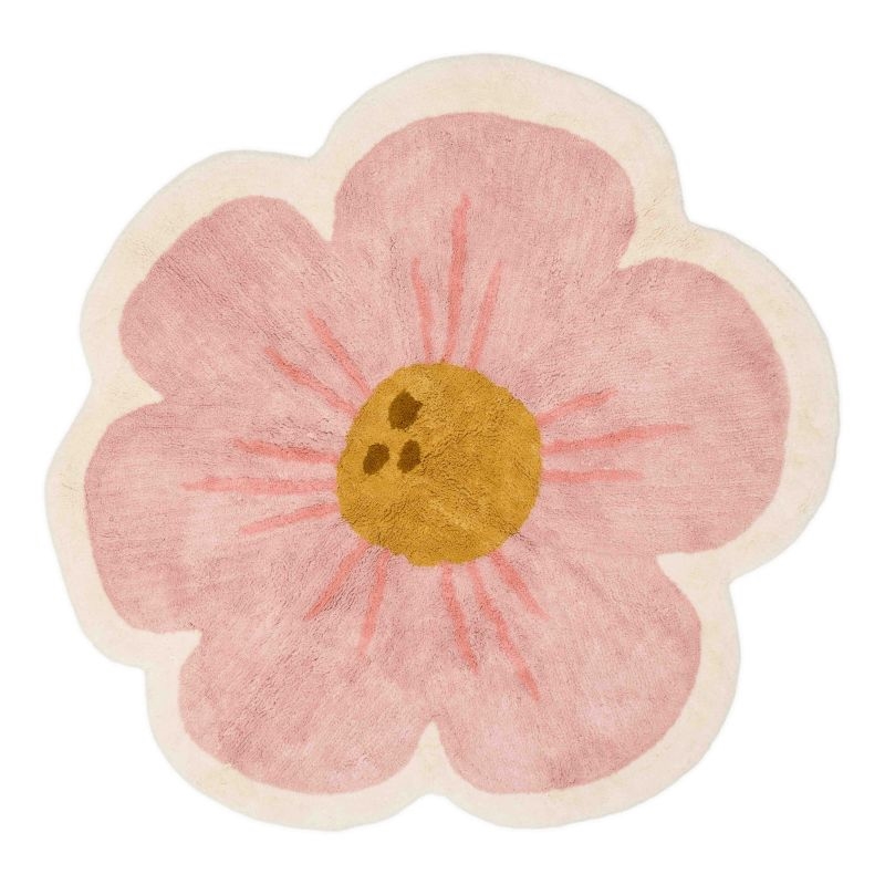 Little Dutch - Gulvtæppe Blomst - 110 x 110 cm