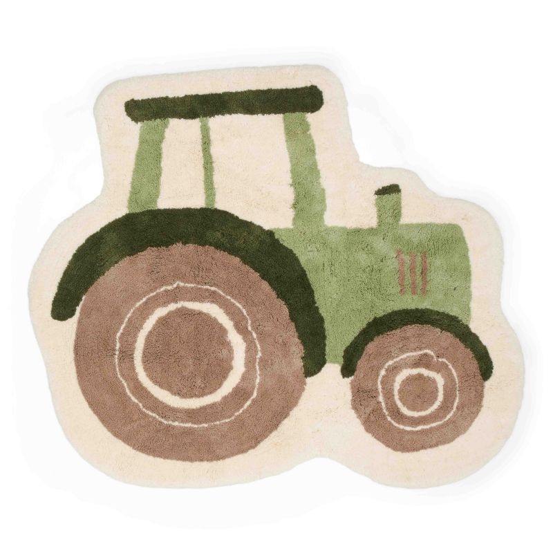 Little Dutch - Gulvtæppe Traktor - 100 x 110 cm