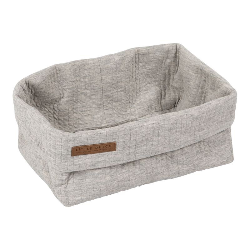 Little Dutch - Opbevaringskurv Pure Grey, Stor