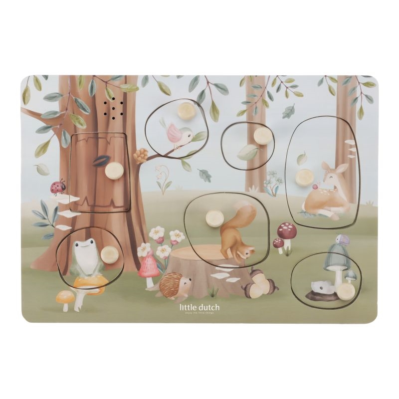 Little Dutch - Træpuslespil med lyd - Forest Friends