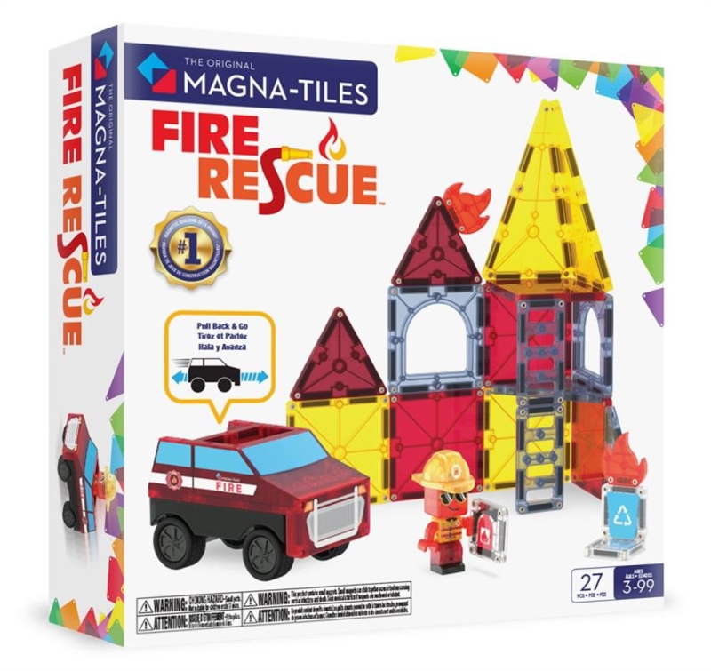Magna-Tiles - Brand- og redningsstation - 27 dele