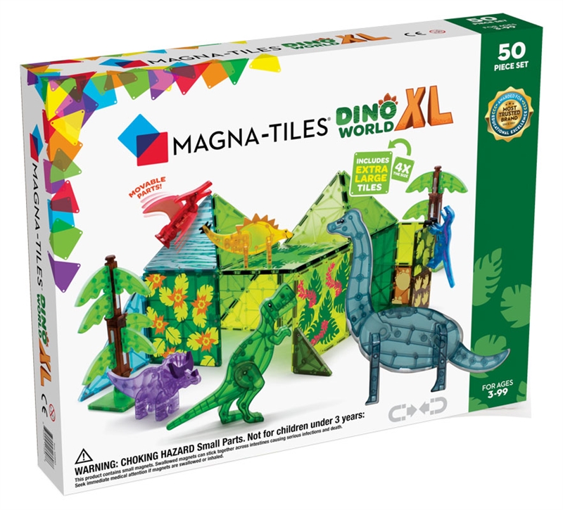 Magna-Tiles Dino World XL - 50 dele