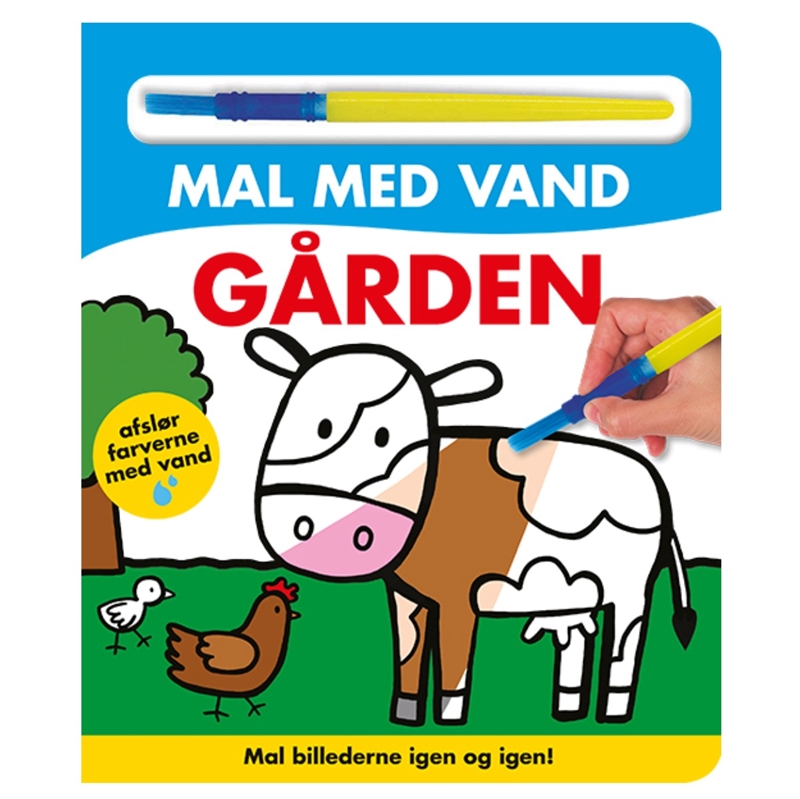 Alvilda - Mal med vand - Gården (papbog med pensel)