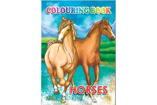 Kids Colouring Book - Malebog A4 Heste, 16 sider
