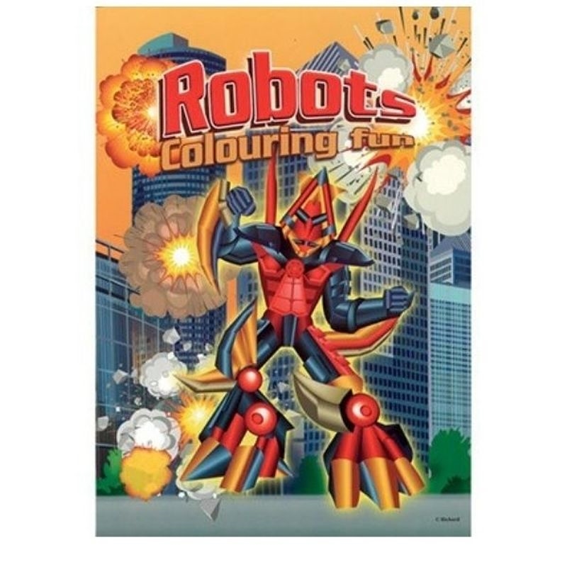 Kids Colouring Book - Malebog A4 First Robots, 16 sider