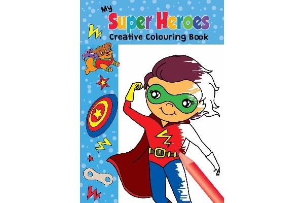 My Super Heroes Creative Colouring Book A4, 16 sider