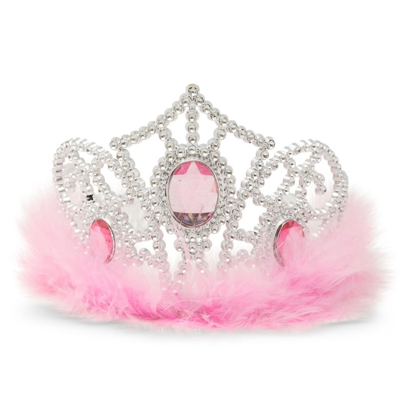 MaMaMeMo Diadem, Juvel og fjer - Pink