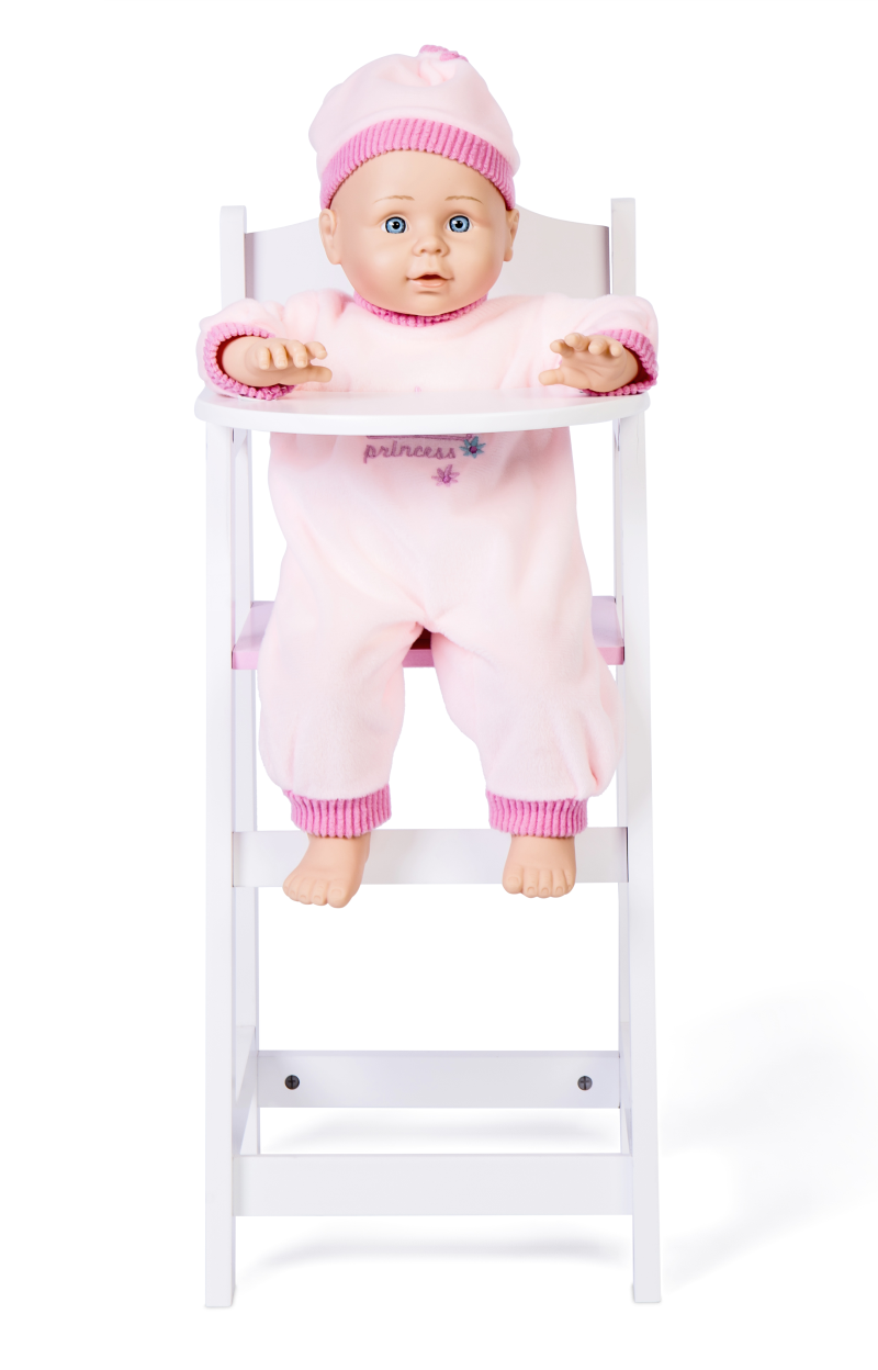 bekræfte strop Forud type Mini Mommy - Dukke Højstol i hvidmalet træ