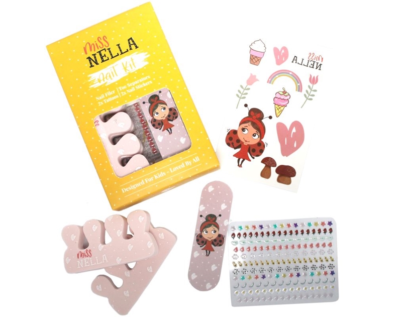 Miss Nella - Accessories Kit - Klistermærker til neglene, tatoveringer, tåspreder m.m.