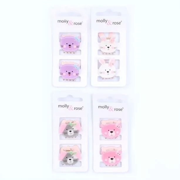 Molly & Rose - Hårklemmer med dyr - 4 varianter
