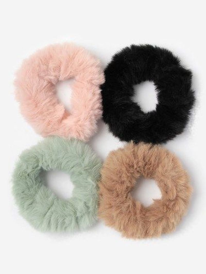 Molly & Rose Scrunchie - Kunstpels 7 cm, Beige