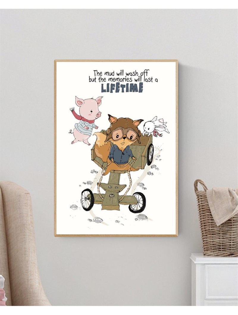 Mouse & Pen Plakat A4 - The mud will wash off