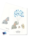 Mouse & Pen - Baby Fingerprint - Elephant Balloon - Blå