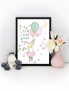 Mouse & Pen Plakat A4 - Fly me to the moon - Pige