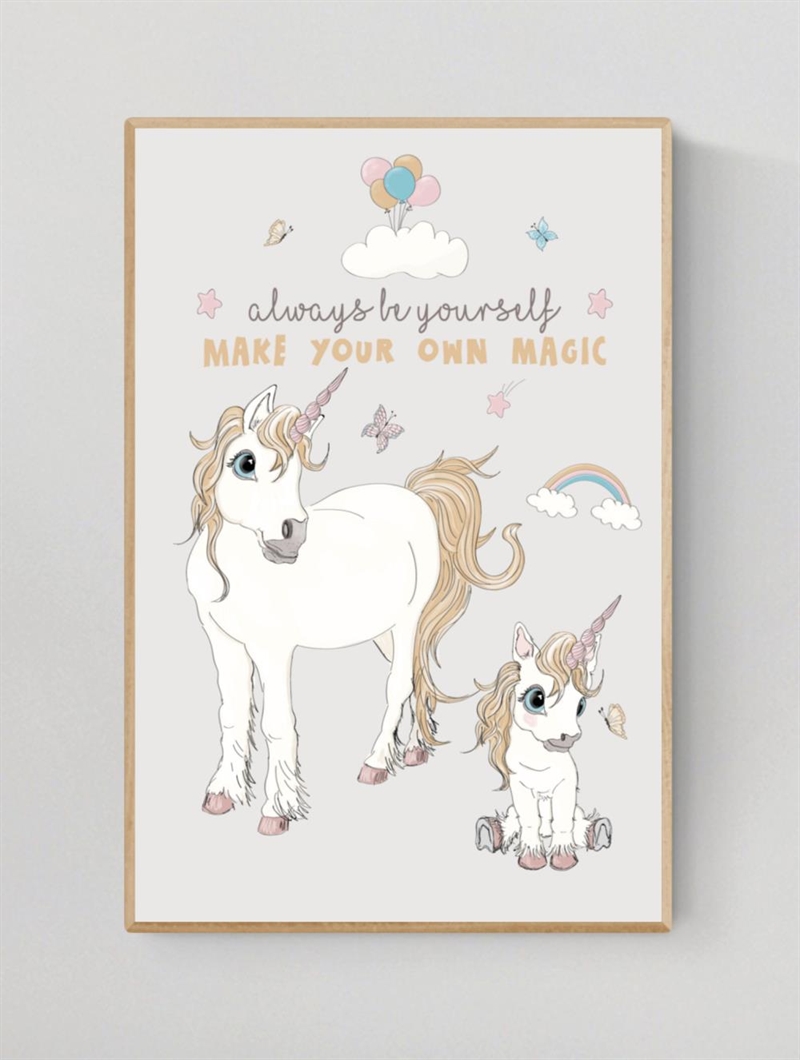 Mouse & Pen Plakat A4 - Unicorn - Always be yourself