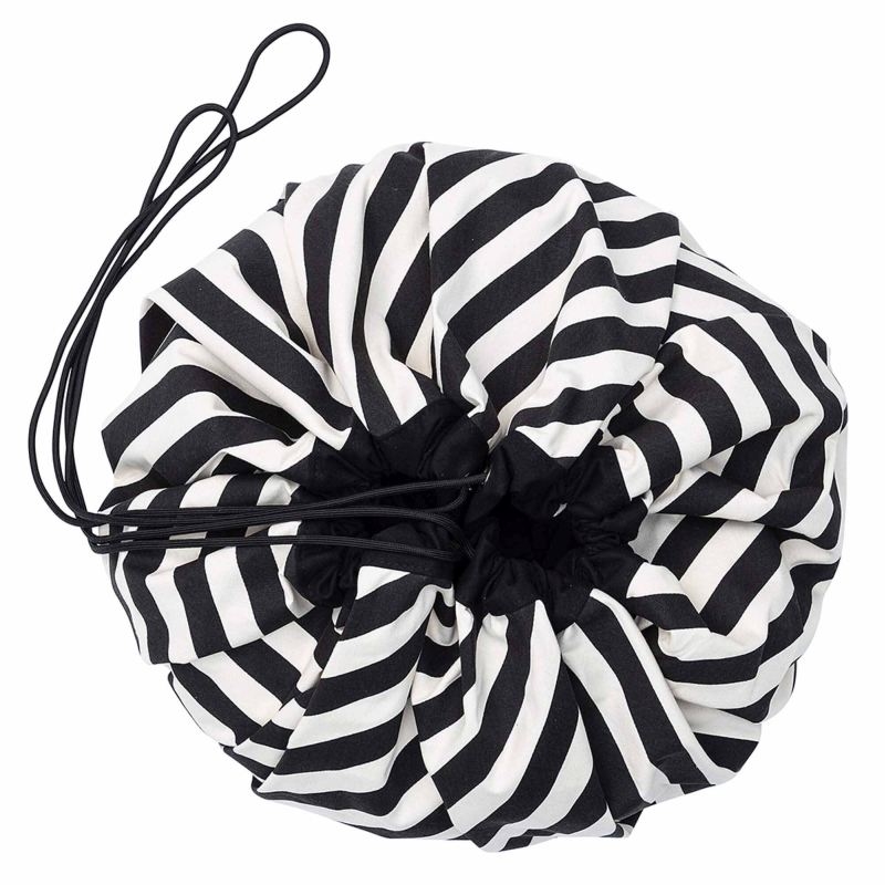 Play & Go - 2-i-1 opbevaringspose - Stripes Black