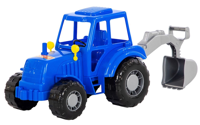 Polesie - Traktor med bagskovl, Blå