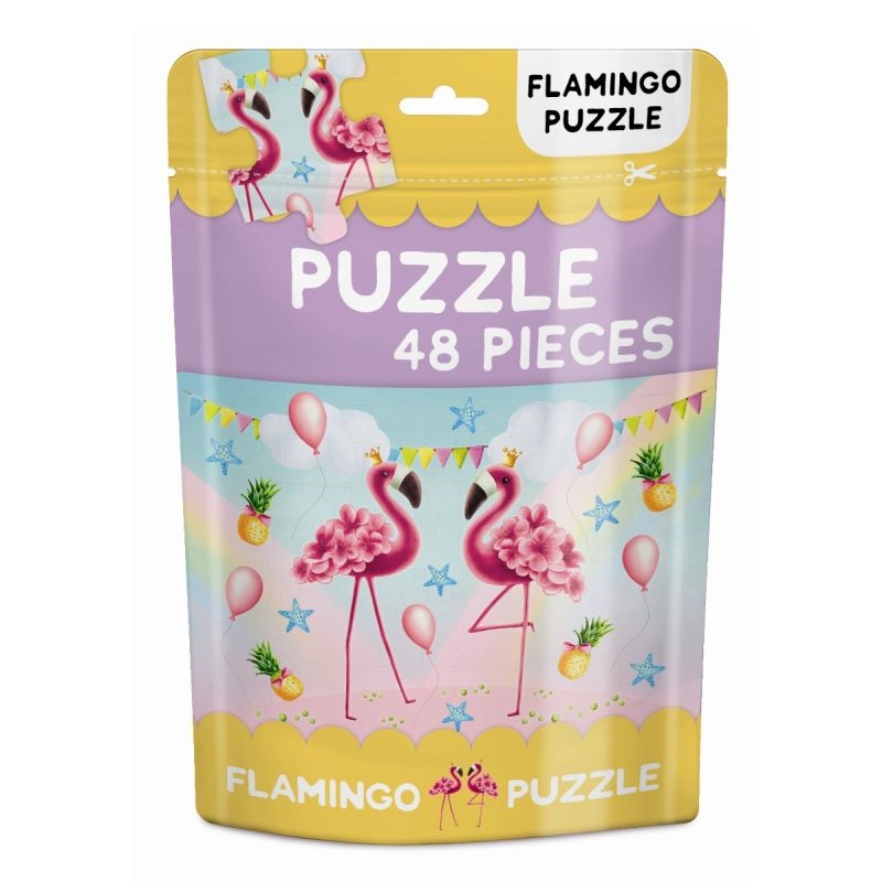 Puslespil i pose, Flamingo 48 brikker