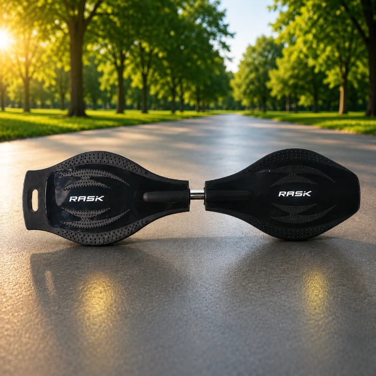 Rask - Waveboard Original Dark - Med lys i  hjulenen