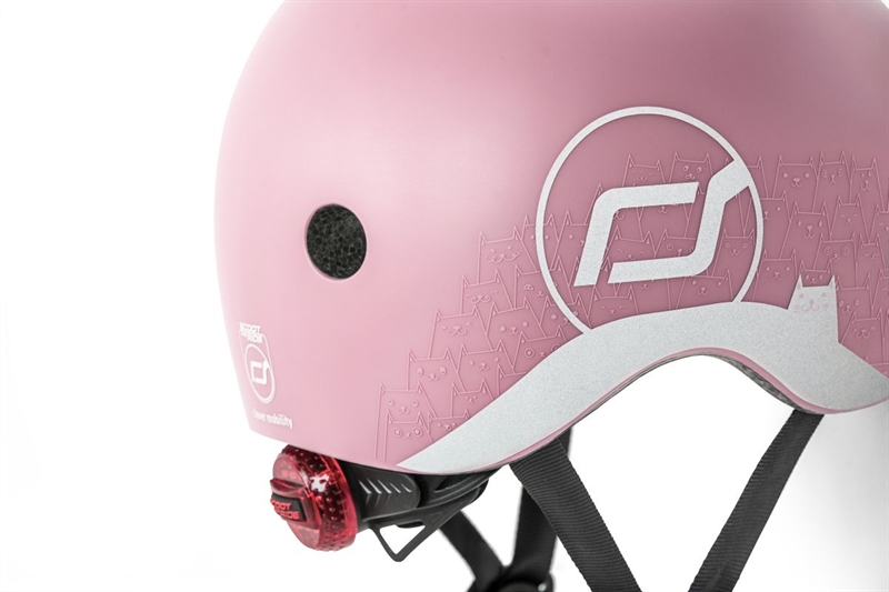 Scoot Ride cykelhjelm Reflektive, Rose