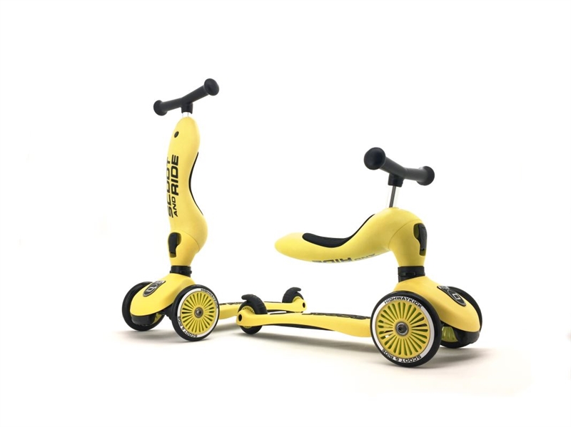 Scoot and Ride - Highwaykick 1 Icecream - Lemon - 2-i-1 scooter og løbehjul