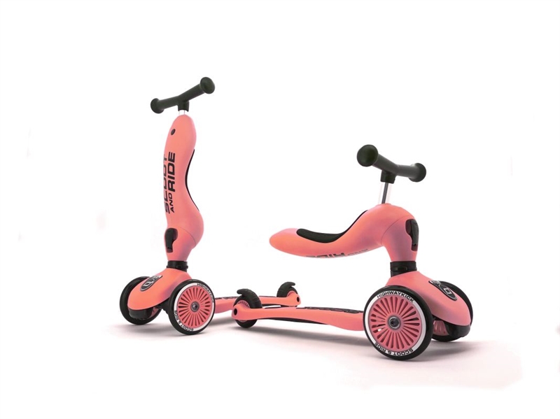 Scoot and Ride - Highwaykick 1 Icecream - Peach - 2-i-1 scooter og løbehjul