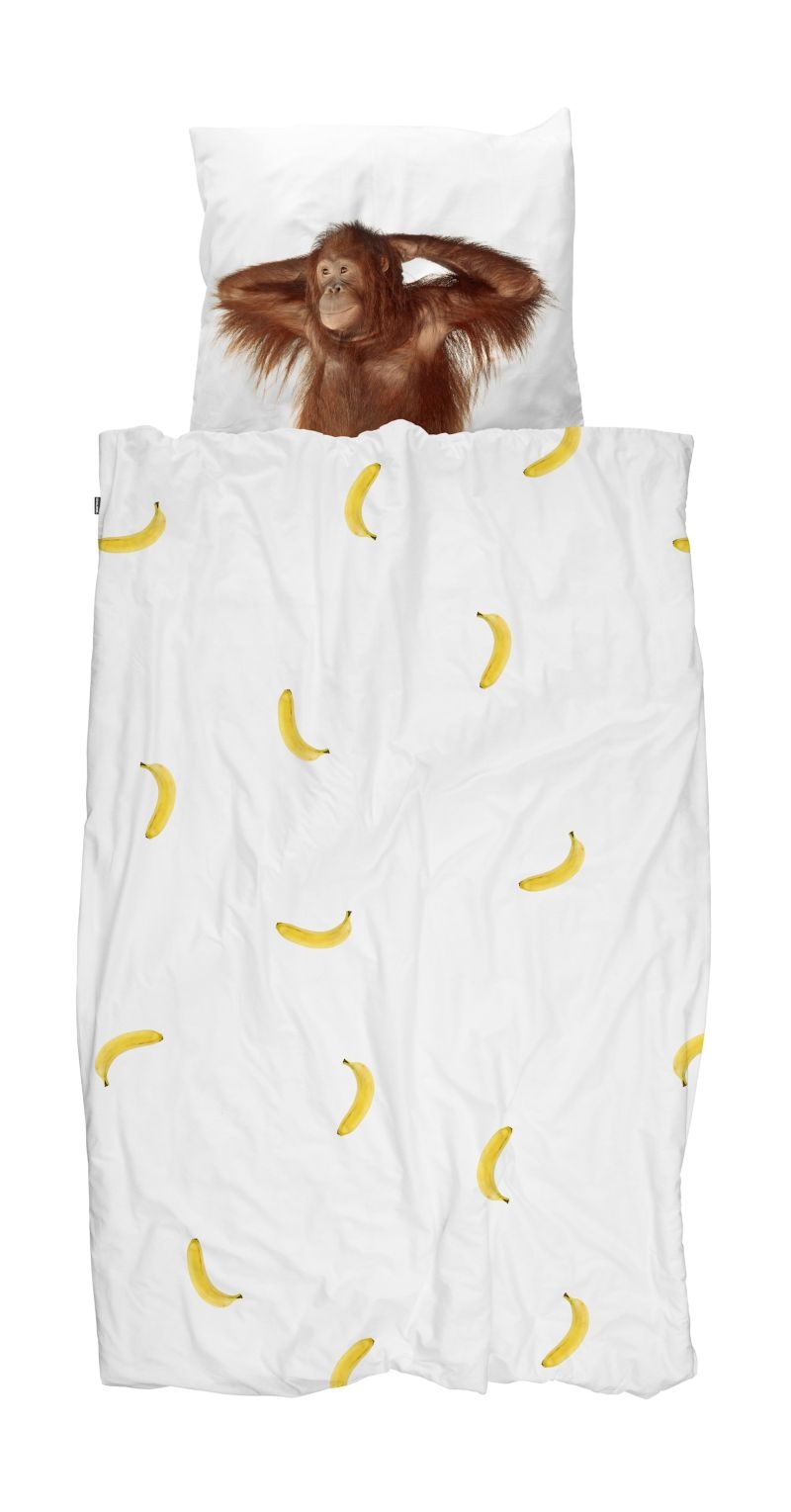 SNURK  Sengetøj - 140 x 200 cm - Banana Monkey