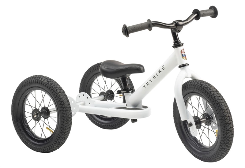 Trybike Løbecykel 3 hjul - Hvid