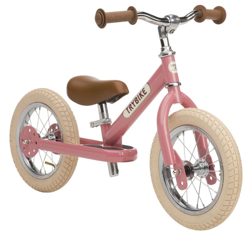 Trybike Løbecykel 2 hjul - Vintage Rosa